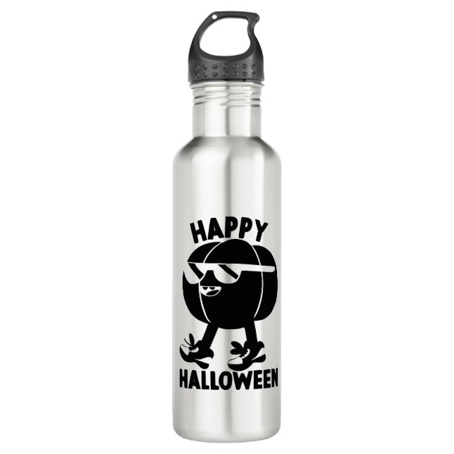 Halloween Happy Halloween Pumpkin Edelstahlflasche (Vorderseite)