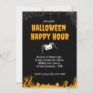 Halloween Happy Hour Einladung - individuell anpas