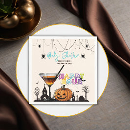 Halloween Happy Hour Pumpkin Cocktail Babydusche Serviette