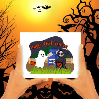 Halloween Happy Mail-oween Postkarte