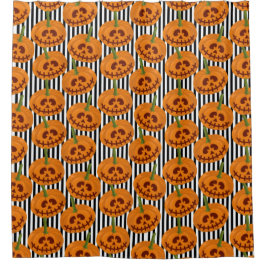 Halloween Happy Pumpkin Pattern Duschvorhang