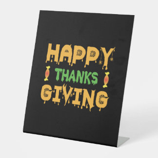 Halloween Happy Thanksgiving Birthday Sockelschild