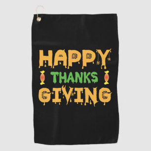 Halloween Happy Thanksgiving Geburtstag Golfhandtuch