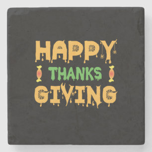 Halloween Happy Thanksgiving Geburtstag Steinuntersetzer