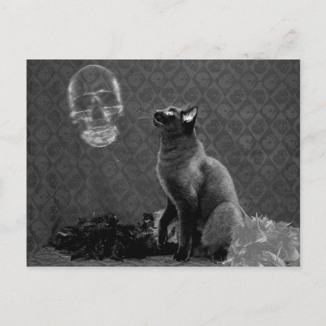 Halloween Happy & the Ghost Postkarte (Vorderseite)