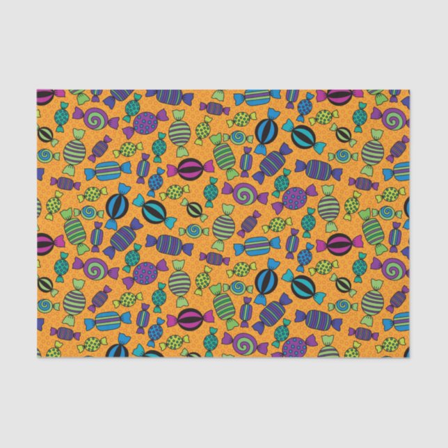 Halloween Hard Candy Leckereien Seidenpapier (Vorderseite)