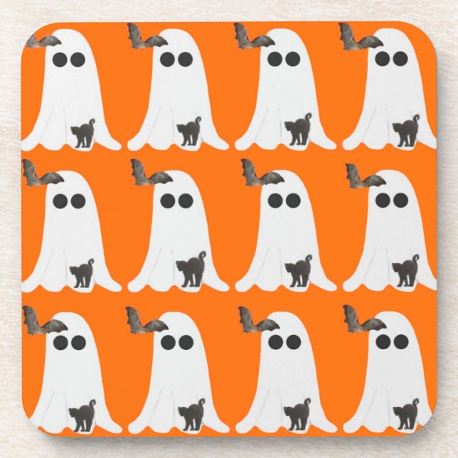 Halloween-Hard-Plastik-Untersetzer Getränkeuntersetzer (Vorderseite)