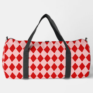 Halloween-Harlekin rosa roter Narr Duffle Bag