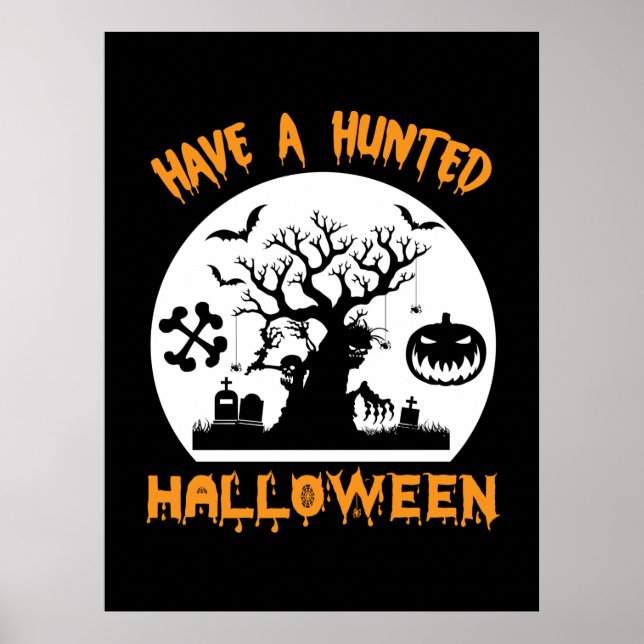 Halloween hat ein sonniges Geburtstag Poster (Vorne)
