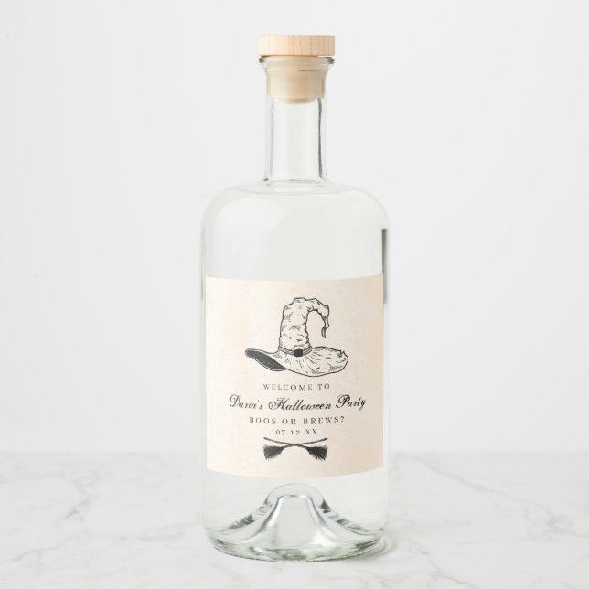 Halloween-Hat-Label Alkoholflaschenetikett (Vorderseite)