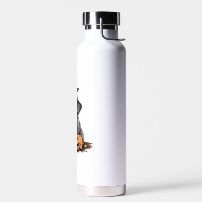 Halloween Hat Pumpkin Dog Great Dane Trinkflasche (Links)