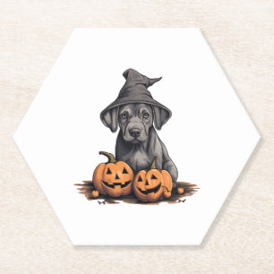 Halloween Hat Pumpkin Dog Great Dane Untersetzer