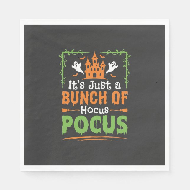 Halloween-Haufen Hokuspokus Serviette (Vorderseite)