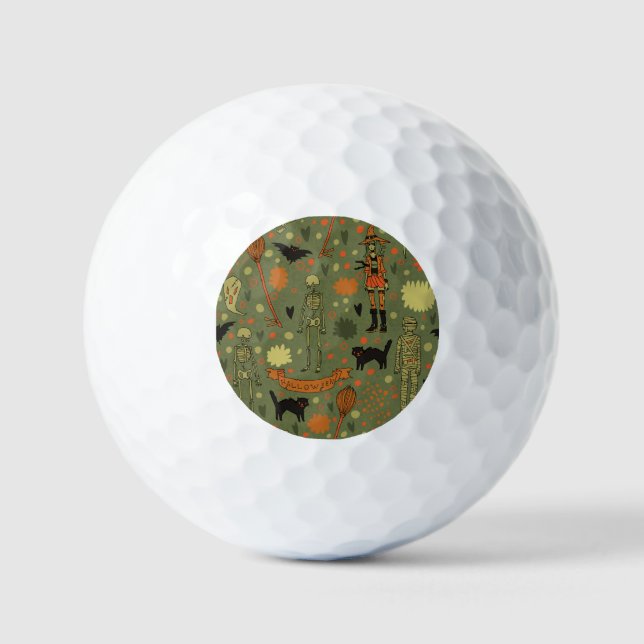 Halloween Haunt: Spooky Vintag Mix Golfball (Vorderseite)