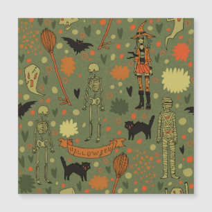 Halloween Haunt: Spooky Vintag Mix Magnetkarte