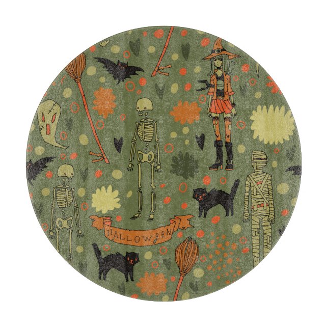 Halloween Haunt: Spooky Vintag Mix Schneidebrett (Vorderseite)