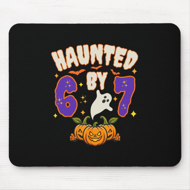 Halloween Haunted 67 Number 67 Six Seven Meme Funn Mousepad (Vorne)