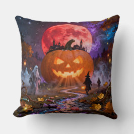 Halloween Haunted Eclipse 2 Wall Clock Kissen