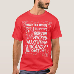 Halloween HauntedHouse Funny Beängstigend Skeleton T-Shirt