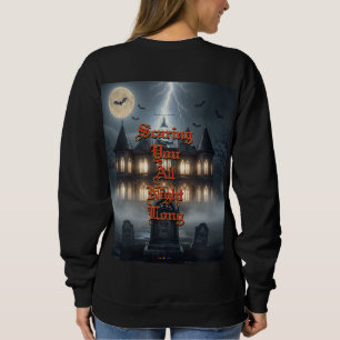 Halloween-Haus mit Frankie, dunkelgrau Sweatshirt