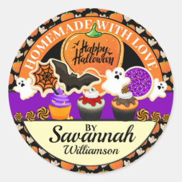 Halloween-Hausgemachte Liebe Runder Aufkleber