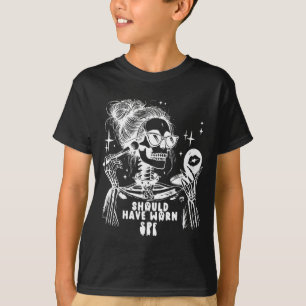 Halloween-Hautpflege-Esthetikerin Skelett-Haut T-Shirt