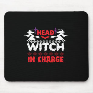 Halloween Head Hexe im Amt zum Geburtstag Mousepad