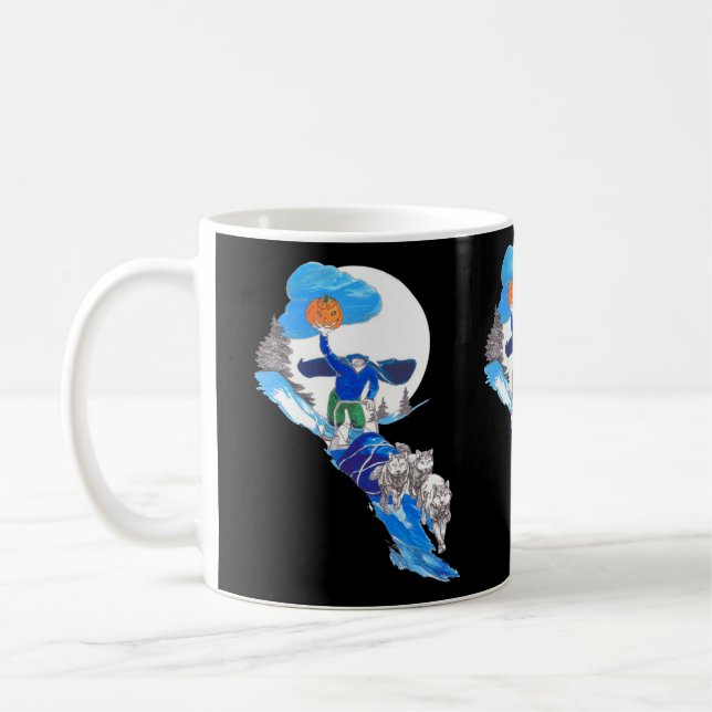 Halloween Headless Dog Musher Tasse (Links)