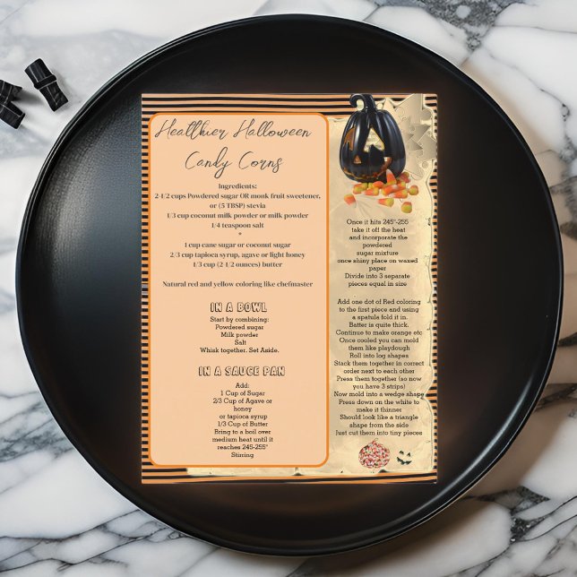 HALLOWEEN HEALTHIER CANDY CORN RECIPE | Postkarte (Von Creator hochgeladen)