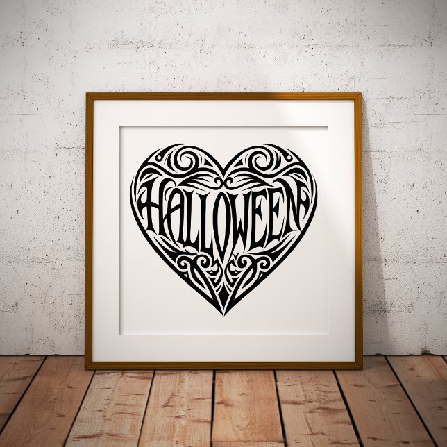 Halloween Heart, Black Heart, Holiday Poster (Von Creator hochgeladen)