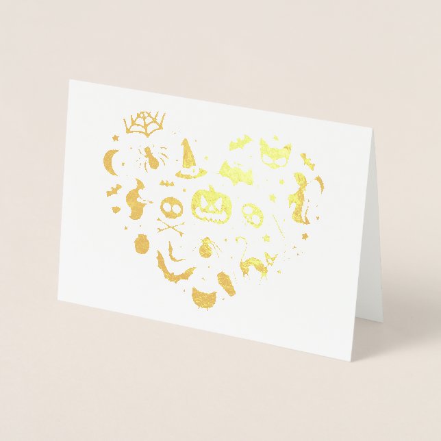 Halloween Heart Folienkarte (Vorderseite)