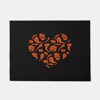 Halloween Heart Pumpkins Herz Halloween Geister Fußmatte