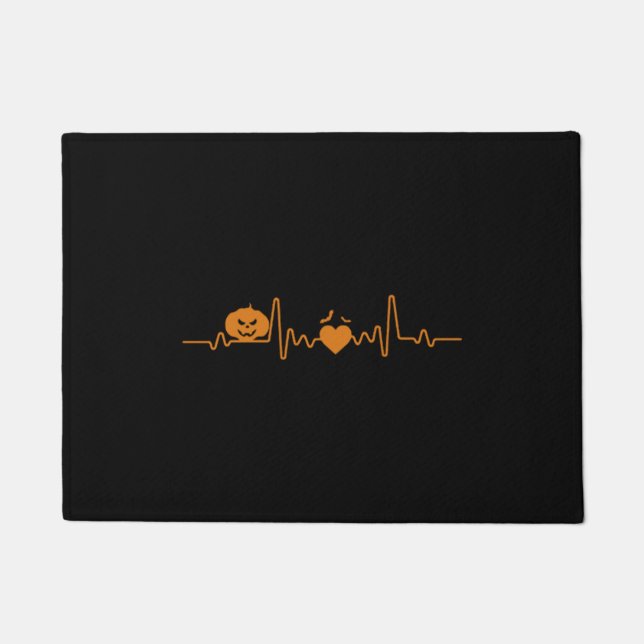 Halloween-Heartbeat-Geschenk Fußmatte (Vorderseite)