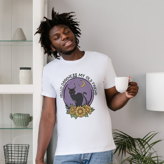 HALLOWEEN HELLO DARKNESS MEIN ALTER FREUND SCHWARZ T-Shirt (Von Creator hochgeladen)