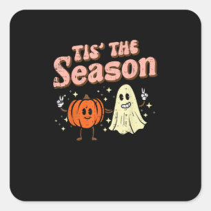 Halloween Herbst Die Saison ist da Kostüm Frauen M Quadratischer Aufkleber