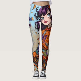 Halloween, Herbst Gruselstil, Gruselig Süß, Leggings
