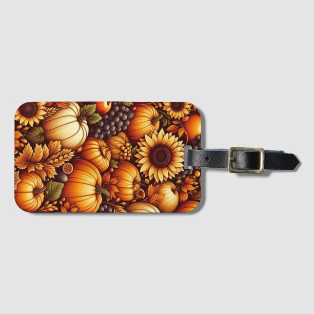 Halloween/Herbst/Herbst/Kürbis Gepäckanhänger (Vorderseite (Horizontal))