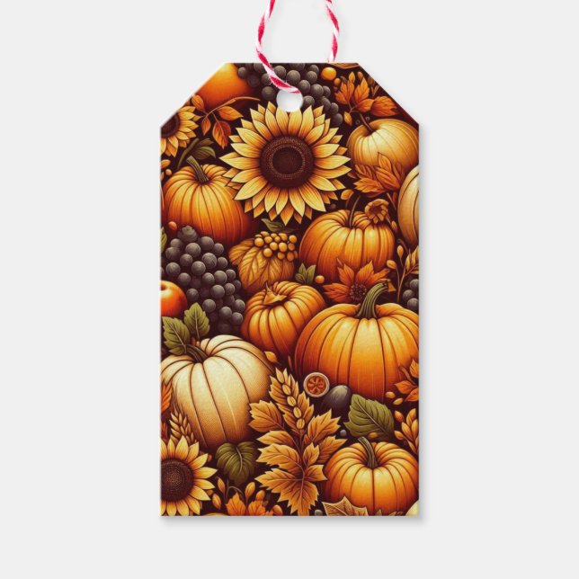 Halloween/Herbst/Herbst/Kürbis Geschenkanhänger (Vorderseite)