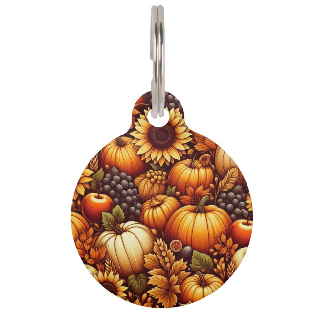 Halloween/Herbst/Herbst/Kürbis Haustiermarke (Vorderseite)