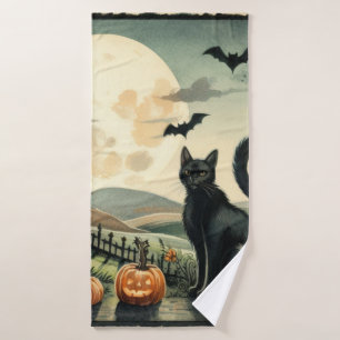 Halloween/Herbst/Herbst/Kürbis/Katze Badehandtuch