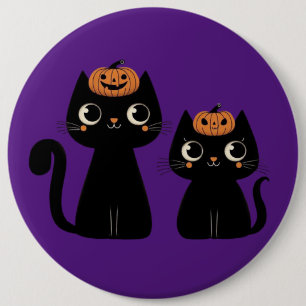 Halloween/Herbst/Herbst/Kürbis/Katze Button
