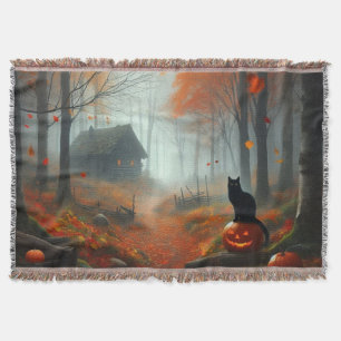 Halloween/Herbst/Herbst/Kürbis/Katze Decke
