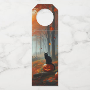 Halloween/Herbst/ Herbst /Kürbis/Katze Flaschenanhänger