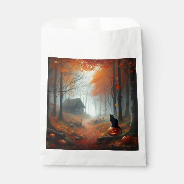 Halloween/Herbst/Herbst/Kürbis/Katze Geschenktütchen (Vorderseite)