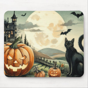 Halloween/Herbst/Herbst/Kürbis/Katze Mousepad