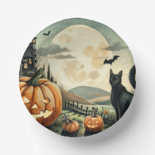 Halloween/Herbst/Herbst/Kürbis/Katze Pappteller