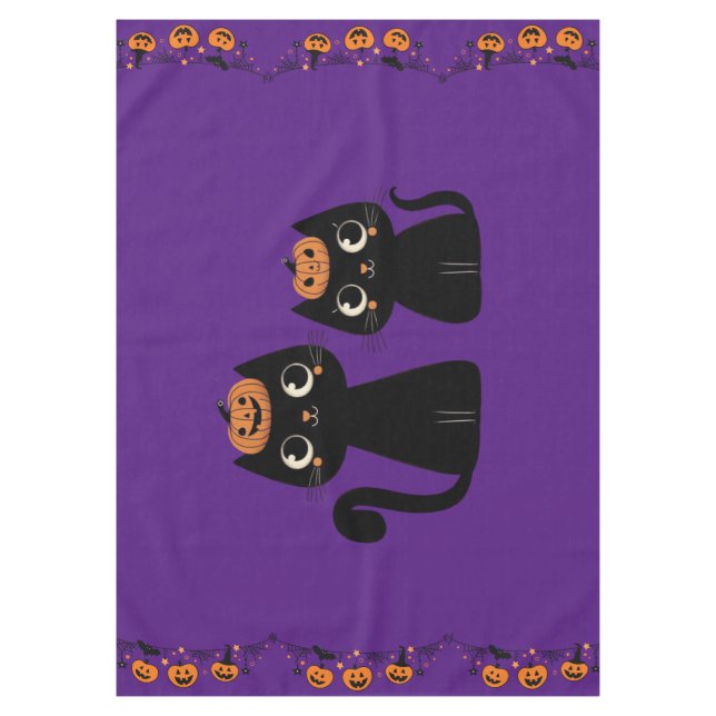 Halloween/Herbst/Herbst/Kürbis/Katze Tischdecke (Vorderseite)