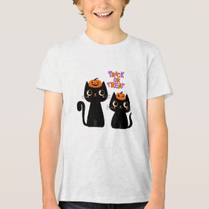 Halloween/Herbst/Herbst/Kürbis/Katze Tri-Blend Shirt