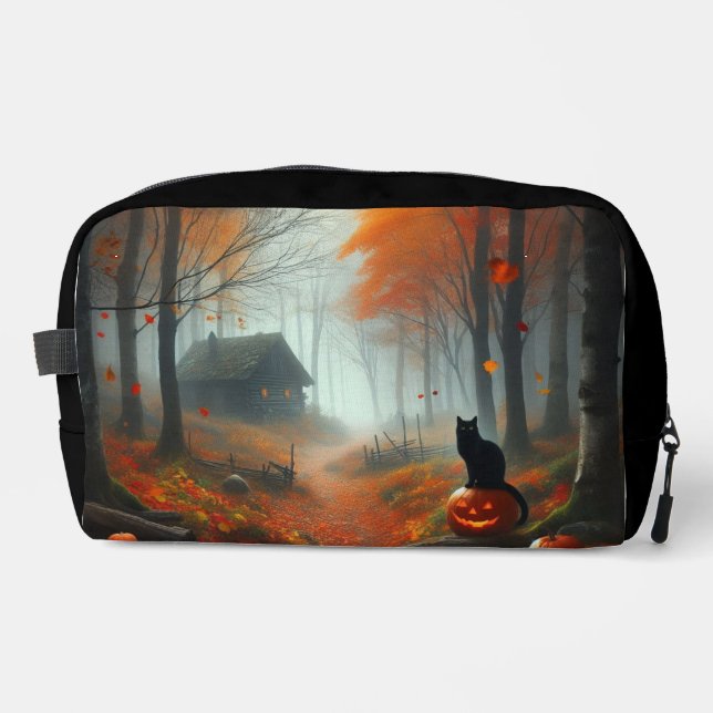 Halloween/Herbst/Herbst/Kürbis/Katze Waschbeutel (Vorderseite)