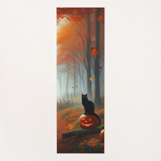 Halloween/Herbst/Herbst/Kürbis/Katze Yogamatte (Vorderseite)